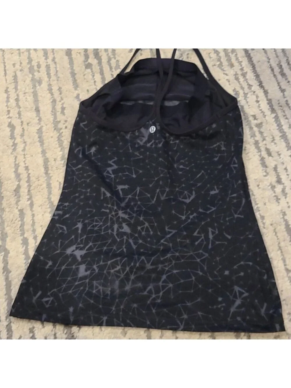 Lululemon Power Y Tank *Luon Star Crushed Coal Black / Black